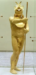 Warrior Wearing Gold Ornaments